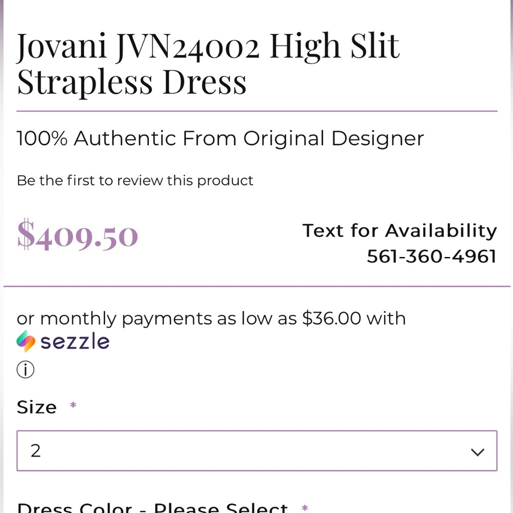 JOVANI Strapless Prom Dress - Picture 10 of 10